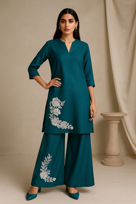 Azzure  2 piece with farshi shalwar Khadi silk