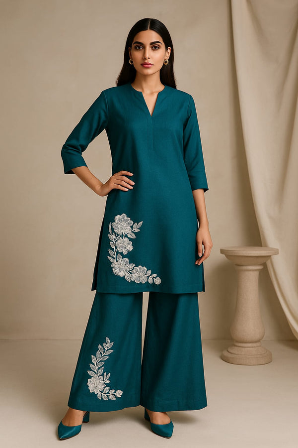 Azzure  2 piece with farshi shalwar Khadi silk